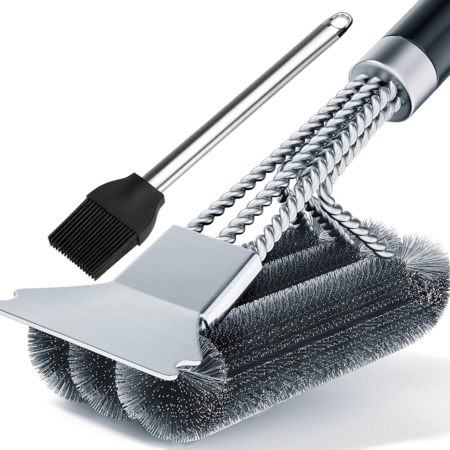 JELLAS Brush for Outdoor Grill, BBQ Brush for Grill Cleaning, 18" Grill