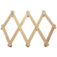 thumbnail image 1 of Accordion Wall Hanger 10 Hooks Pack Of 2 Natural Wood Expandable Accordion Coat Rack Hanger 2 Pack, 1 of 5