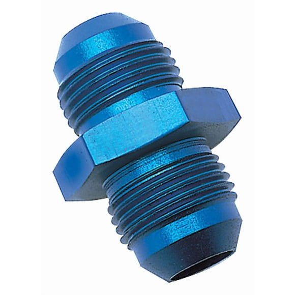 Russell Automotive Coupler Fitting 660330 -3 AN Male; Straight; Aluminum; Blue; Single