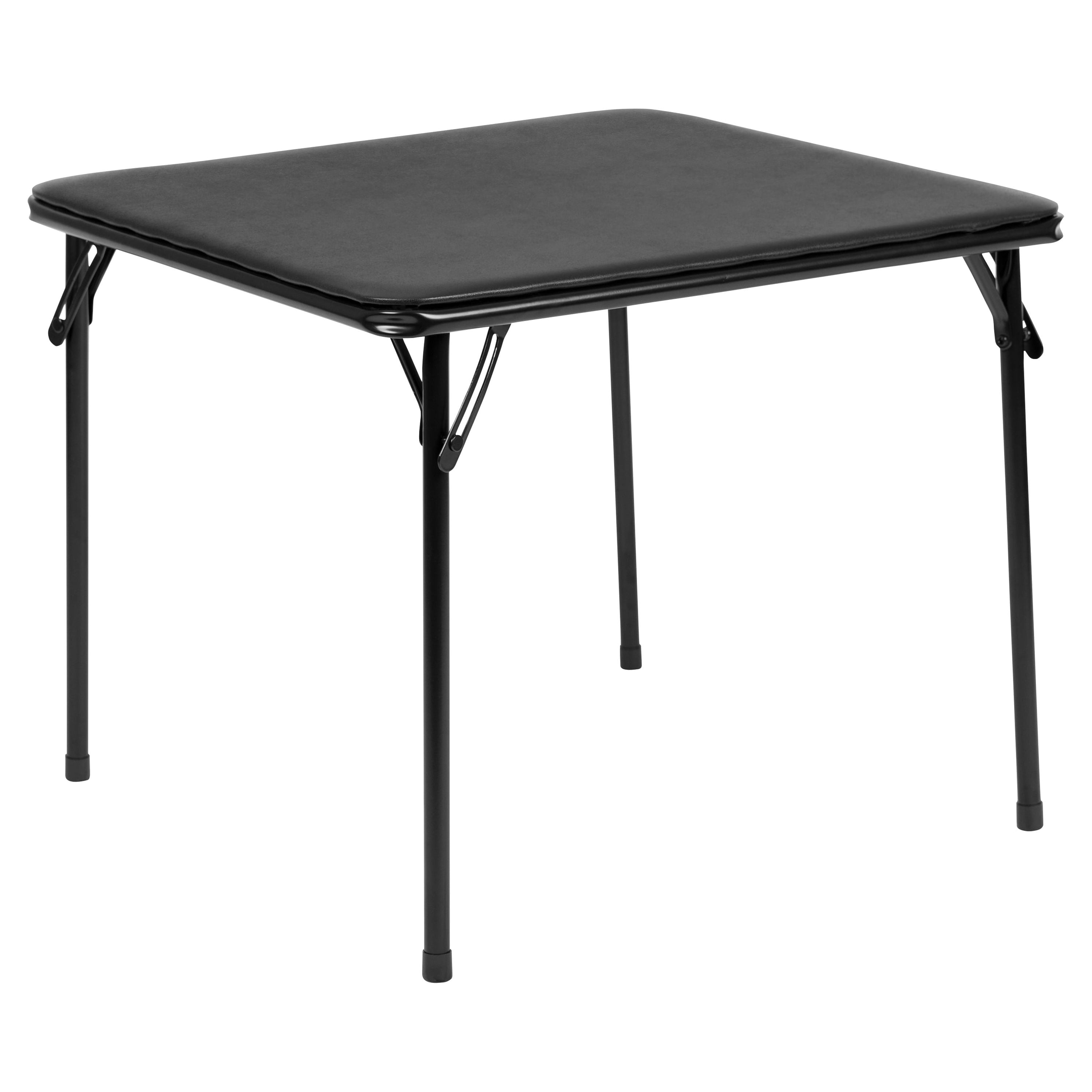 Emma + Oliver Kids Black 3 Piece Folding Activity Table and Chair Set