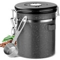 thumbnail image 1 of Airtight Coffee Containers Stainless Steel Canister w/ CO2 valve & Spoon for Kitchen Food Storage, 1 of 7