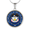 Luxury Necklace (Gold), variant on Utah State Seal Circle Pendant Necklace Stainless Steel 24 Inch Chain Silver Tone or Gold Tone