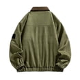 thumbnail image 3 of LYSMORA 2026 Men's Corduroy Collar Suede Utility Bomber Jacket, Multi Patch Pockets Elastic Cuff Loose Fit Windproof Street Casual Outerwear, 3 of 4