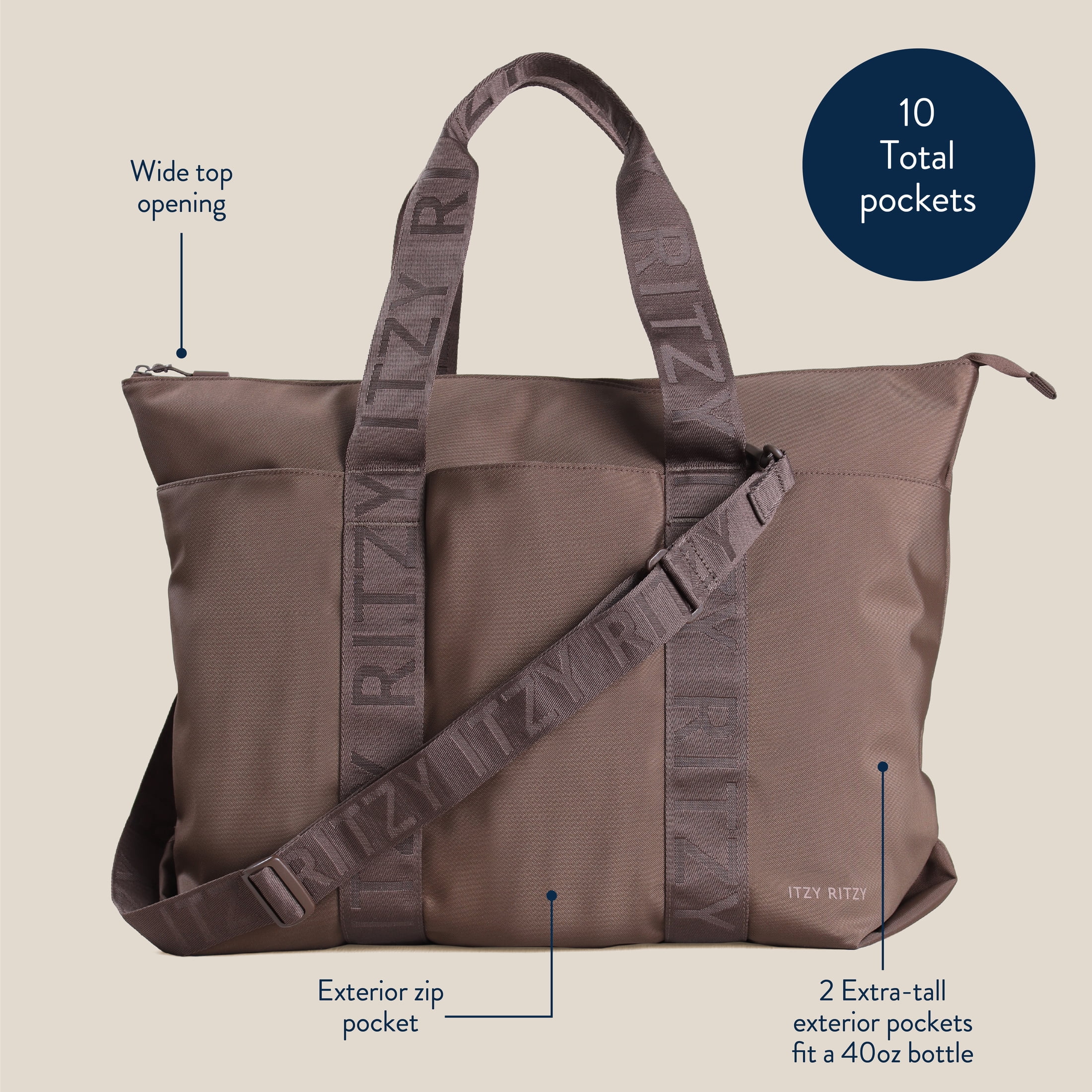 Itzy Ritzy Belong All-in-Tote, Brown, Unisex, Diaper Bag - Walmart.com