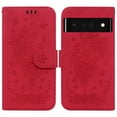 thumbnail image 3 of Nalacover For Google Pixel 7 Pro 6.7 inch Wallet Case,Embossed Sun Flower Pattern PU Leather Magnetic Flip Folio Book Credit Card Holder Shockproof for Women Men Phone Cover+Strap.Red, 3 of 8