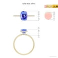 thumbnail image 4 of ANGARA Natural Thin Shank Cushion Cut 1.6 ct Tanzanite Ring with Diamonds in 14K Yellow Gold for Women (Size-8x6mm) | December Birthstone, Anniversary, Jewelry Gift for Women | Natural Tanzanite Ring, 4 of 9