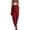 Red, variant on Women's Strapless Summer Jumpsuit Wide Leg Loose Fit One Piece Romper with Pockets Beige XXL
