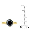 thumbnail image 3 of 1 1/2 Carat Round Black Diamond Solitaire Ring in 14K Yellow Gold, 3 of 5