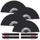 thumbnail image 1 of Ventilador de Mano Plegable de 4 Piezas, Negro, Ventilador de Mano Plegable para Mujeres, Hombres, Rendimiento, 1 of 9
