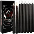 thumbnail image 2 of 10 Pack Black Taper Candles 12 Inch Tall 3/4 Inch Thick Burn 10 Hours, 2 of 13