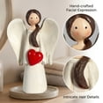 thumbnail image 3 of Angel Figurine with Heart for Mom - Mother's Day Home Decor Statue, 1Pc Dog Paw Grinding Board Included - Ideal Gift for Mother's Day, Home Decoration, Daily Use, 3 of 7