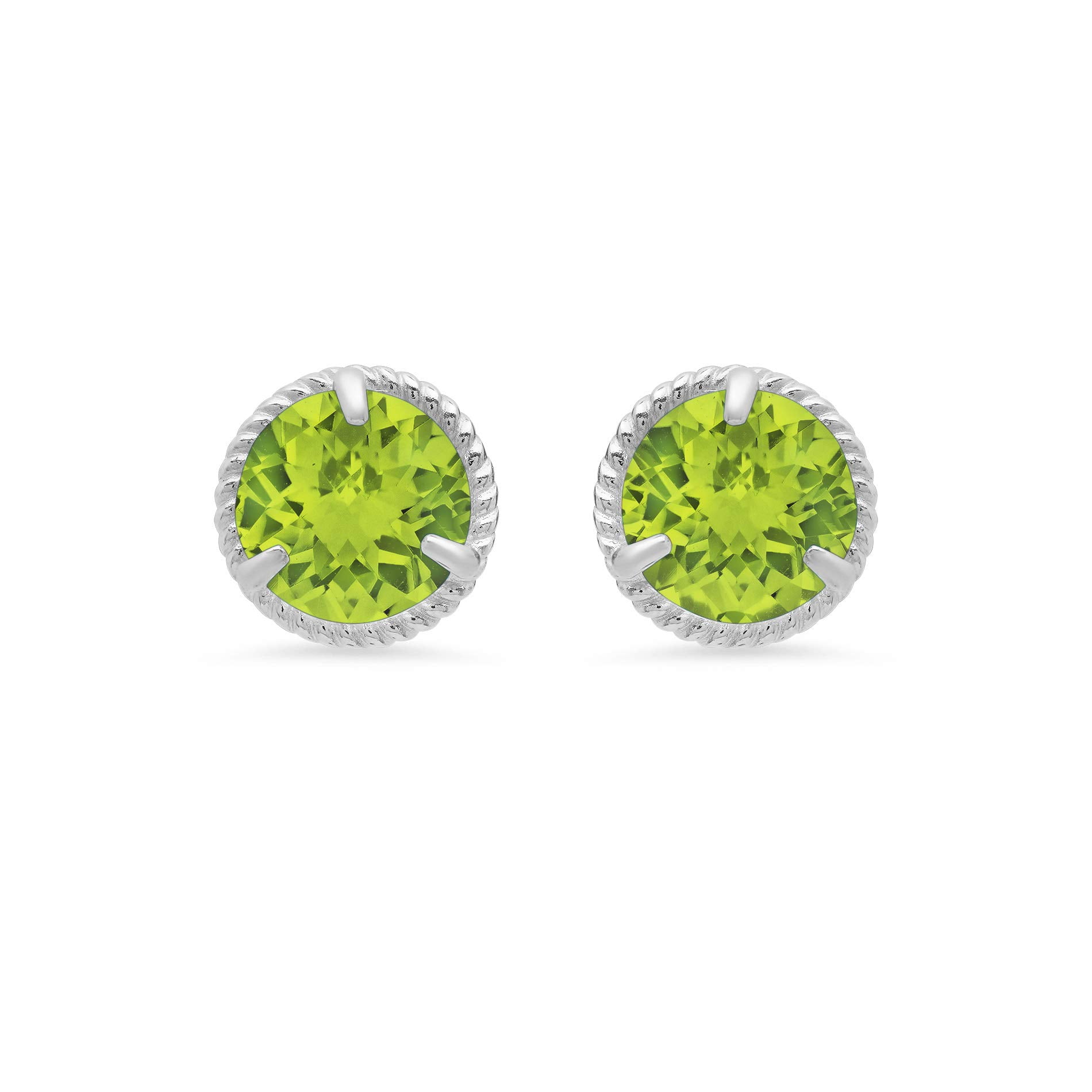 White gold peridot earrings Clearance