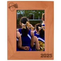 ThisWear Personalized Gifts Sports Frame 5x7 Cheer Frame 2026 Cheerleader Photo Frame Wood Engraved 5x7 Portrait Picture Frame