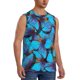 thumbnail image 2 of Balery Blue Butterflies Camisetas sin mangas para hombre, absorbe la humedad y protege contra el mal olor.-Large, 2 of 7