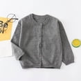 thumbnail image 2 of Gubotare Teen Girl Cardigan Sweater Girl's Tie Front Crochet Cardigan Hollow Out Long Sleeve Knit Cover Up Top Size 7-8 (Dark Gray,7-8 Years), 2 of 6
