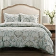 HiEnd Accents Dalia 3 Piece Linen Comforter Set with Pillow Shams, King