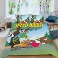 thumbnail image 2 of Speed Buggy Conjunto de sábanas temático, trío de piezas, cómodo y amigable con la piel, diseño único, regalo de decoración para el hogar para familiares, amigos y fans,140cm *210cm, 2 of 6