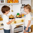 thumbnail image 3 of Wooden Play Kitchen for Kids, Pretend Toy Kitchen Set with Realistic Lights & Sounds, Versatile Storage, Fun Accessories, Perfect Gift for Ages 3+, White, 3 of 8