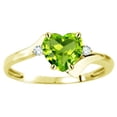 thumbnail image 2 of Original Star K� Heart Shape 6mm Genuine Peridot bypass Ring, 2 of 9