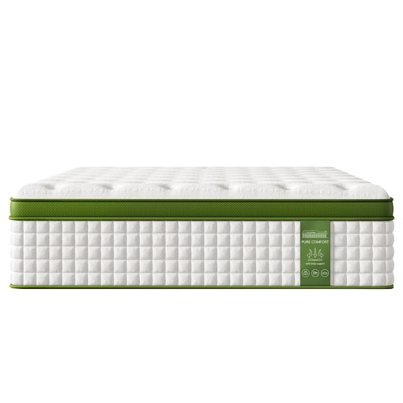 Queen Size Innerspring Mattresses, 12 Inch Queen Size Hybrid Mattress in a Box with Gel Memory Foam and Pocket Springs, Pressure Relief & Motion Isolation, CertiPUR-Us Certified, Assembled in USA