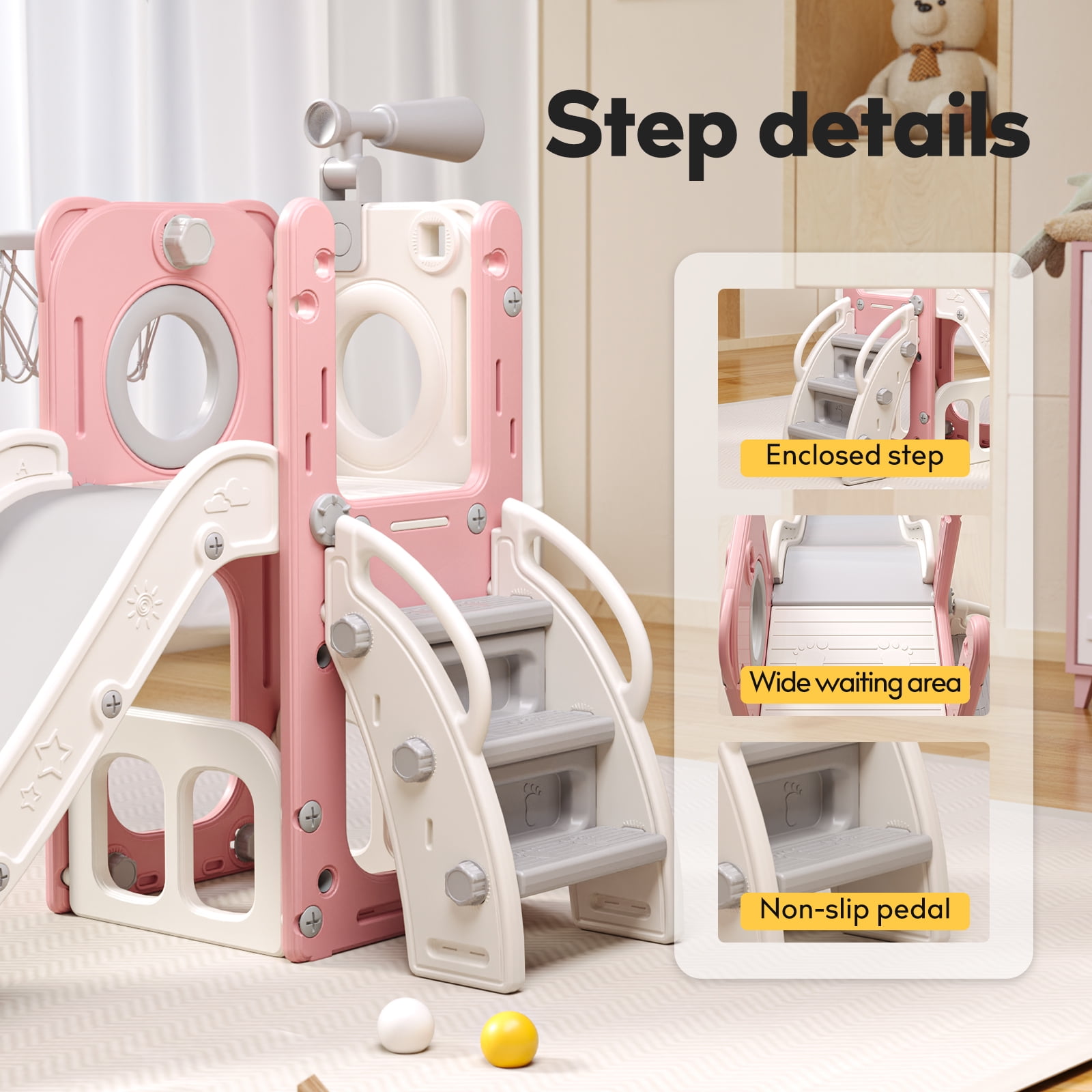 Heyday 6 in 1 Toddler Slide,Climbing Slide for Kids Baby Slide Toy for Toddlers Aged 13  (图3) Heyday 6 in 1 Toddler Slide,Climbing Slide for Kids Baby Slide Toy for Toddlers Aged 13  (图3)