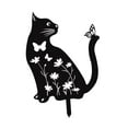 thumbnail image 3 of Estaca decorativa para jardín con forma de gato, adorno para césped, macetas, regalo, decoración de animales para exteriores Gire la cabeza 30x20 cm, 3 of 8