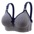 thumbnail image 4 of ALLLIST Plaid Women Bras Blue Wirefree Bralette Push up T Shirt Ladies Bras Size 38-44, 4 of 4