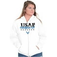 thumbnail image 4 of US Air Force USAF Girlfriend Pride Zip Hoodie Sweatshirt Women Brisco Brands M, 4 of 6