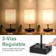 thumbnail image 2 of Lámpara de Mesa y Buró(FOCOS INCLUIDOS), Lámpara de Mesita Control Táctil, Puerto USB & Type-C y 2 salidas de CA, 3 Niveles de Brillo, Lámpara de Escritorio Regulable para Dormitorio, Sala, 2 of 7