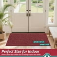 thumbnail image 3 of Dirt Trapper Door Mat 24" x 60", Non-Slip Washable Doormats Entrance Mat, Dirt Resistant and Absorbent Welcome Mat, Low Profile Floor Mats for Front Back Door and Entryway, Red, 3 of 17