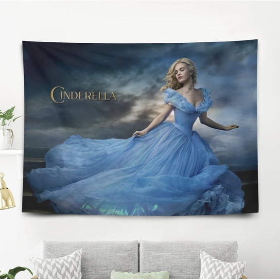 Cinderella Tapestry Wall Hanging for Bed Room Wall Decoration for Girls