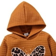 thumbnail image 4 of BULLPIANO Toddler Baby Girls Hoodie Outfit Long Sleeve Hoodie Leopard Print Sweatshirt Pants 2Pcs Fall Winter Outfit Set, 4 of 8