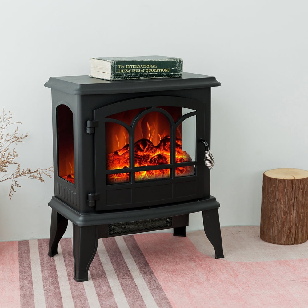 C-Hopetree Portable Freestanding Electric Wood Stove Fireplace with Flame  Effect, 20 inch Tall - Walmart.com
