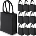 thumbnail image 1 of Bolsas de regalo Saintrygo, 28 x 24 x 10 cm, reutilizables, negras, 10 unidades, 1 of 6
