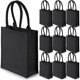 thumbnail image 1 of Bolsas de regalo Saintrygo, 28 x 24 x 10 cm, reutilizables, negras, 10 unidades, 1 of 6