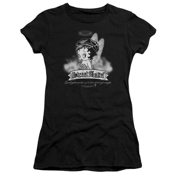 Betty Boop - Street Angel - Juniors Teen Girls Cap Sleeve Shirt - X-Large