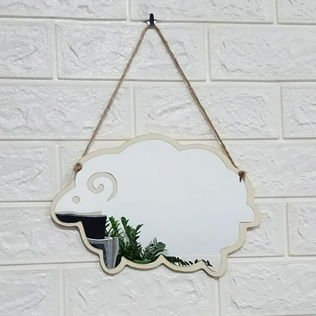 Vaidha Wood Acrylic Mirror Wall Camera Props Wall Decoration F