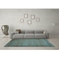 thumbnail image 3 of Ahgly Company Indoor Square Abstract Light Blue Contemporary Area Rugs, 5' Square, 3 of 4