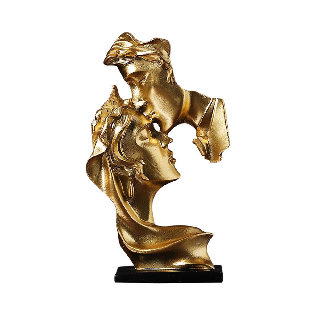 Couple Kissing Statue Sculpture Resin Figurine Ornament Decor Craft
