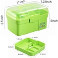thumbnail image 2 of Plastic sewing box with removable tray - storage box with handle, small art box for handicrafts, cosmetic tools, 2 of 5