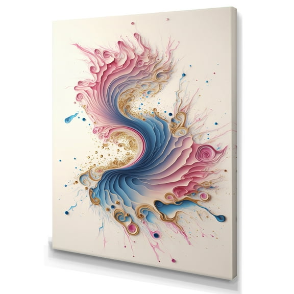 Designart Multi-Color Paint Swirl III Canvas Wall Art