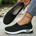 thumbnail image 5 of YOUYEDIAN Womens Orthopedic Shoes Arch Support Golf Shoes Wide Slip on Non Slip Business Casual Shoes Knitted Mesh Stretch Soft 2026 New Orthopedic Shoes (Black), 5 of 7