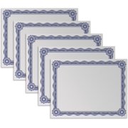 50 Sheets Certificate Paper 8.5 x 11 for Printing, Customizable Blank Award Certificates, 140GSM Diploma Paper with Border for Graduation, Achievement Award, Recognition Document, Navy Blue