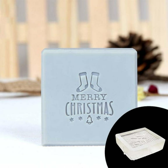 Christmas Theme Acrylic Clear Stamp DIY Natural Organic Soaps Making Chapter