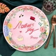 thumbnail image 4 of Mother's Day Themed Party Cutlery Set Disposable Paper Plates Paper Cups Tablecloths Streamers (9-Inch Disk 16Pc), 4 of 5