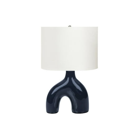 Lighting - 25"h - Table Lamp - Blue Ceramic - Ivory/Cream Shade - Contemporary