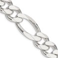 thumbnail image 1 of 925 Sterling Silver 15mm Figaro Chain Necklace 20 inch for mens, 1 of 5