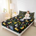 thumbnail image 4 of Manfei Yellow Lions Leopard Queen Sheet Sets,Wild Crocodile Flat Sheet,Kawai Zebra Pattern Queen Fitted Sheet For Girls Boys,Microfiber Bedroom Decor,4pcs, 4 of 7