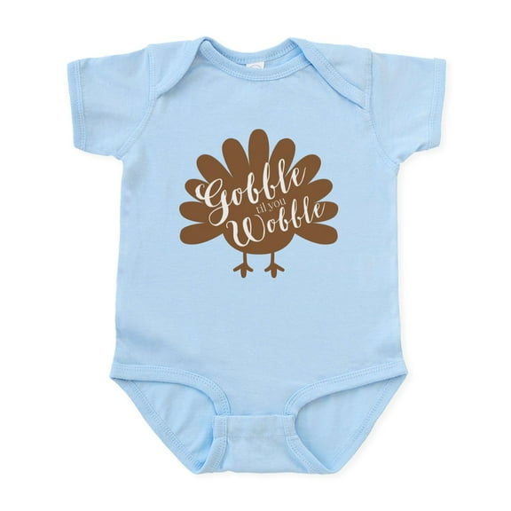 CafePress - Gobble Wobble Turkey Infant Bodysuit - Baby Light Bodysuit, Size Newborn - 24 Months
