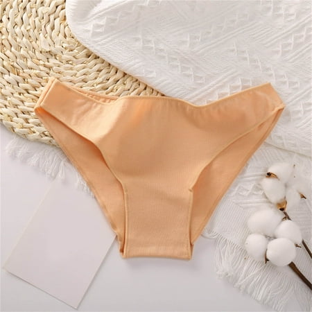 MITCOWBOYS Underwear Women  Women Mesh Bow Embroidered Cotton Transparent String Sexy Underwear Back Bandage Hollow Out Panties String Briefs  Womens Underwear  Thong Shapewear  Beige L